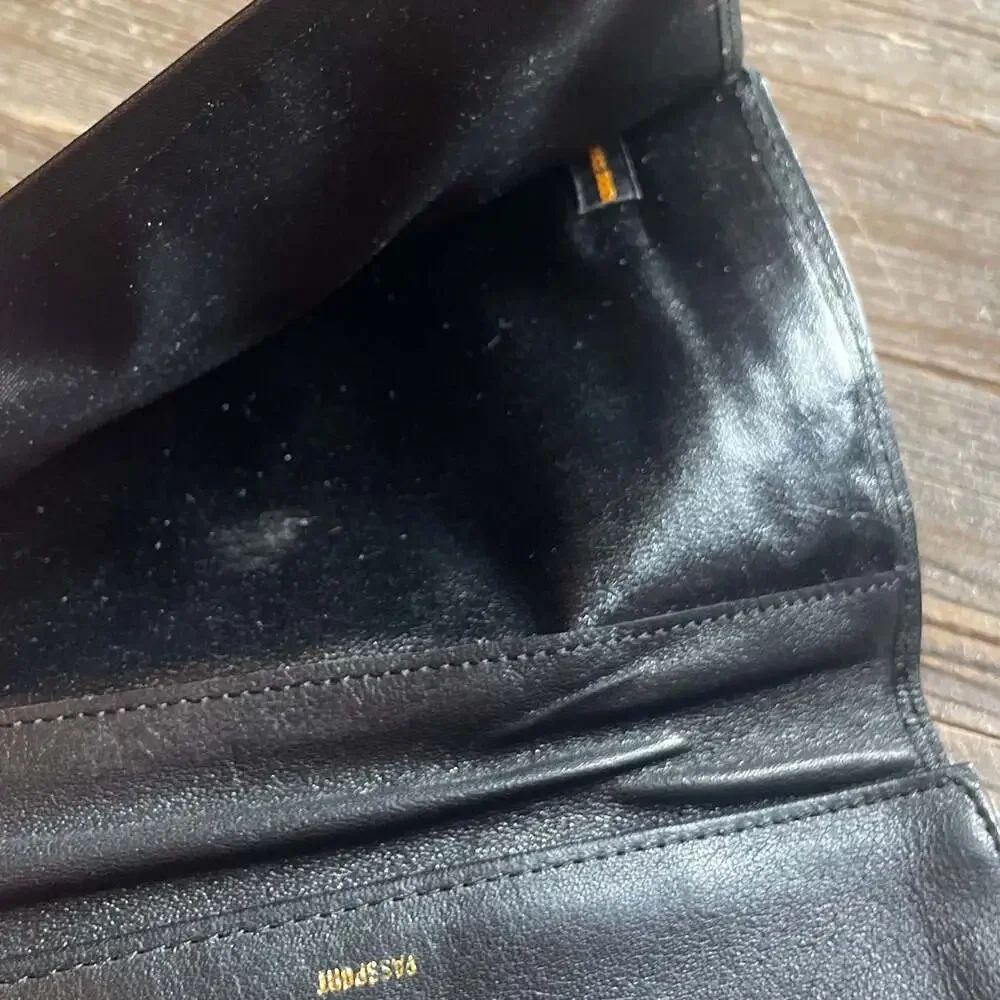 Vintage Miller High Life Branded Black Leather Travel Wallet and Organizer